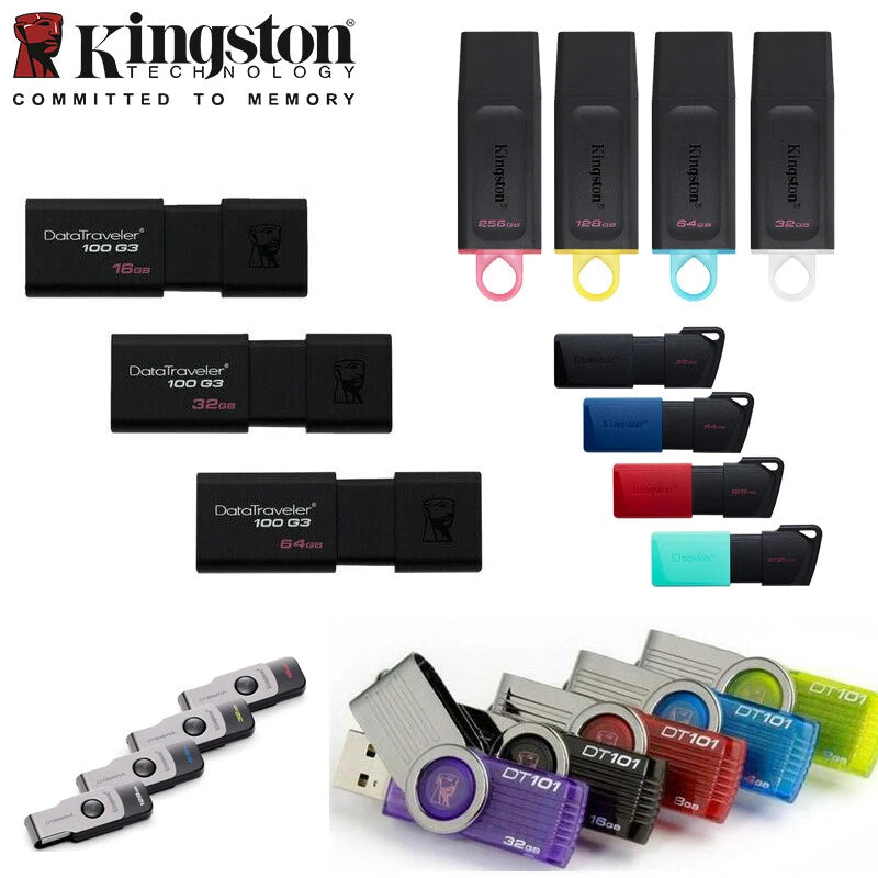 Kingston UDisk 16GB USB 2.0/3.0/3.2 Flash Drive Memory Pen Stick Storage Device