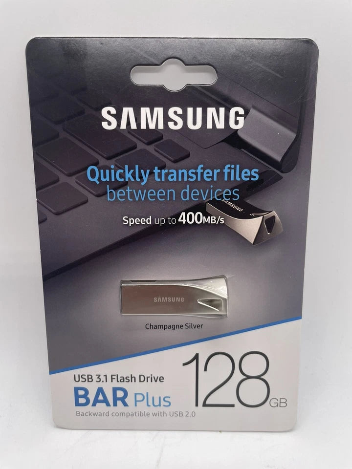 New Samsung 64GB Bar Plus MUF-64BE4/AM USB Flash Drive Titan Grey Champagne lot