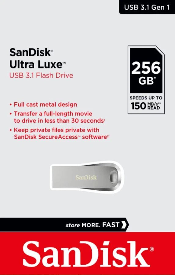 SanDisk USB Memory Stick Flash Pen Drive - 32GB 64GB 128GB 256GB Capacity